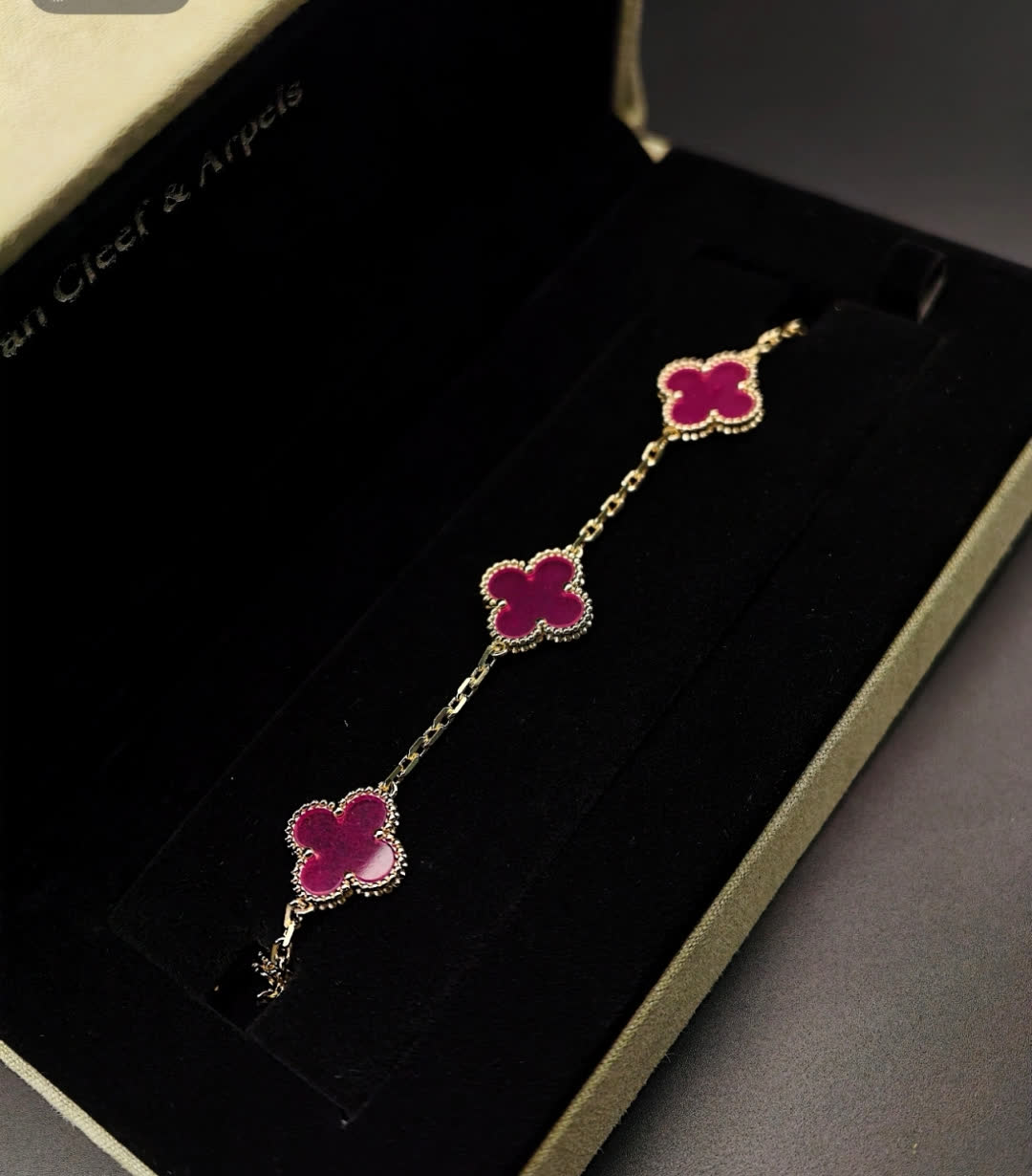 Van Cleef & Arpels Magic Alhambra Pink Enamel Bracelet